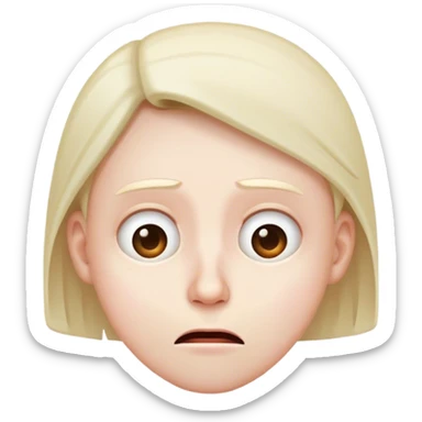 Nodding head confused  sticker