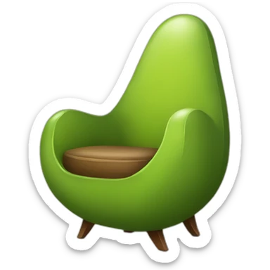 avocado armchair sticker