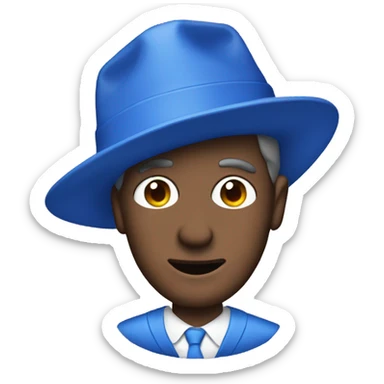 VHS tape of a man with a blue hat  sticker