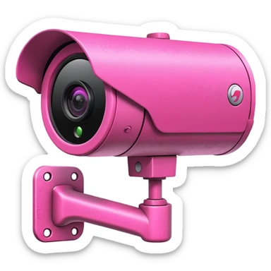 Security Camera pink with graffity sticker