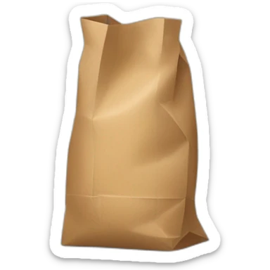 a full length person hiding their head in a paper bag sticker