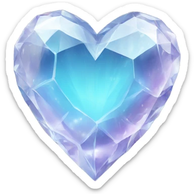 crystal heart sticker