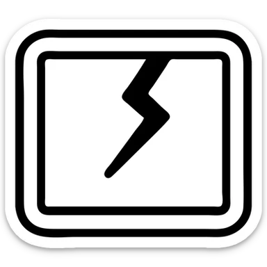 Make the crack or broken symbol much more dramatic and obvious in a minimal icon style using red and gray colors, with no background. sticker