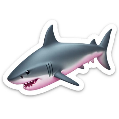 shark with a pink ྀིྀི  sticker