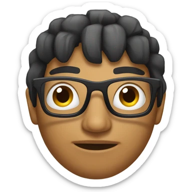 Peruvian inca with glasses sticker