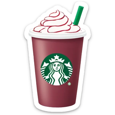 A venti Starbucks cup filled with strawberry açaí  sticker