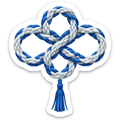 geometric knot with tassels sticker