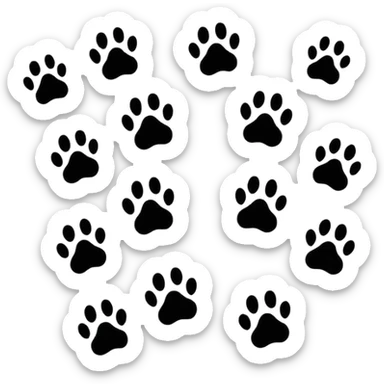 paw prints emoji sticker
