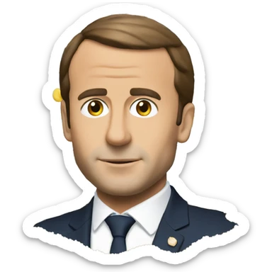 Macron devant un couscous sticker