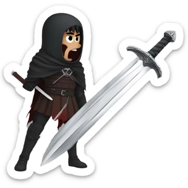 Berserk guts with long sword sticker
