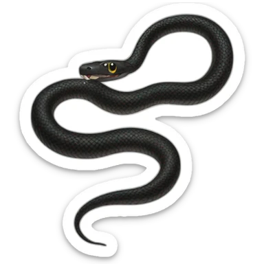 A black snake sticker