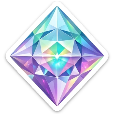 hd detailed glittering holographic star shaped diamond sticker