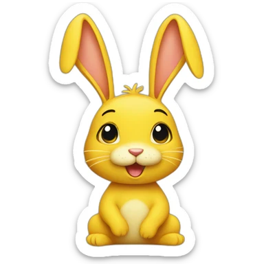 Yellow Rabbit sticker