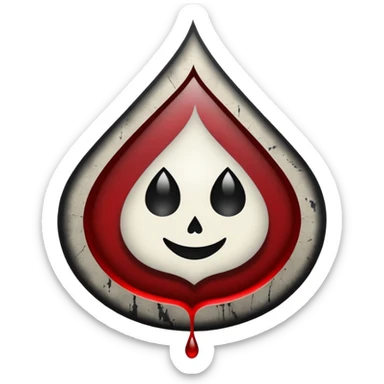 Minimalist emoji-style sticker of a gothic paper with “your soul” in blackletter, desaturated blood drop as signature, grayscale ink and parchment texture



 sticker