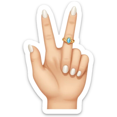 Doigt d’honneur avec une bague sticker