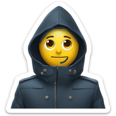 macron avec une cagoule sticker