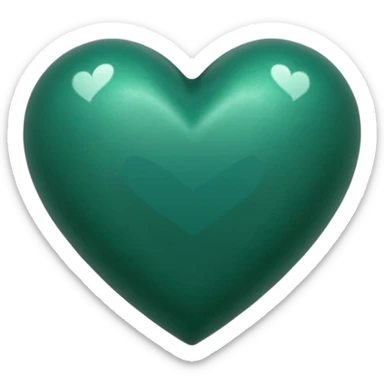 Corazón turquesas oscuro, más oscuro tirando a. Verde un poco mas azulado verdosos sticker