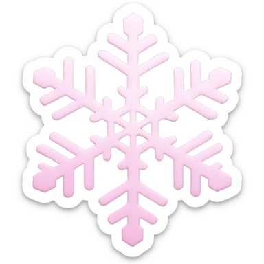 pastel pink snowflake  sticker