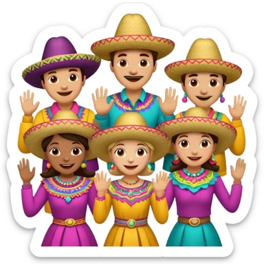 Mexican fiesta sticker
