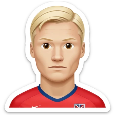 Erling Haaland soccer player in Norway jersey number 9 sticker