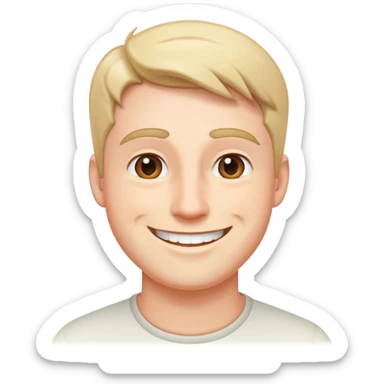 man smile , view from angle 30 degree sticker