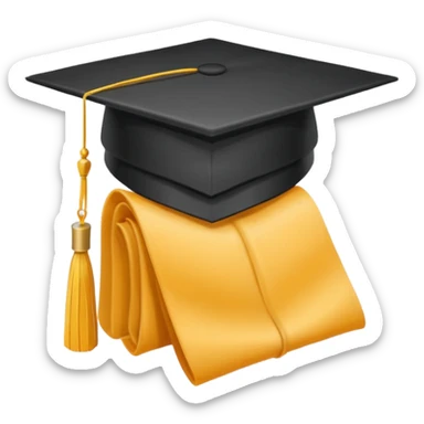 graduate cap digital sticker