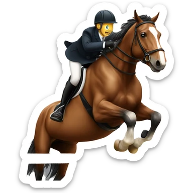 horse jumping sticker