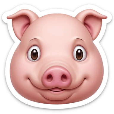 Female Pig with Big Stomach and Lazy sticker