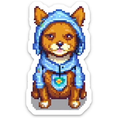 dog in a costume sticker