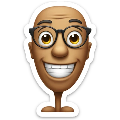 Doodle wearing glasses sticker