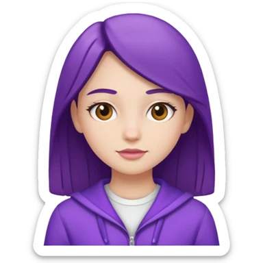 -18 branco e roxo sticker
