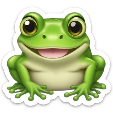 Une grenouille heureuse sticker