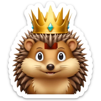 king hedgehog sticker