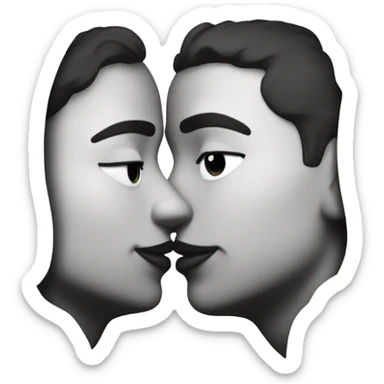 Kissing from far away sticker