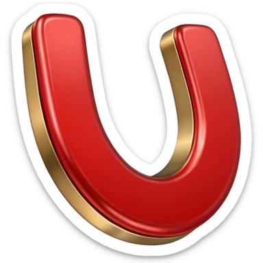 red horseshoe magnet sticker