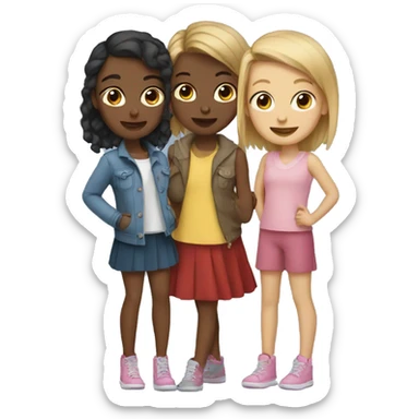 Trio girls sticker