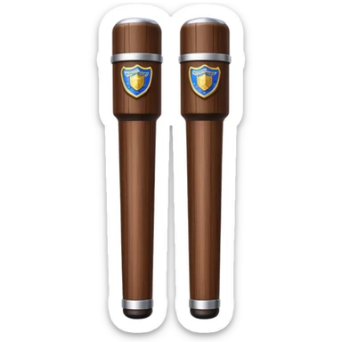 two police baton sticker