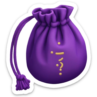 Hermione's Mokeskin Pouch is a small, violet, drawstring bag. It's compact, fitting in the palm of a hand, with a nondescript violet color, but its magical properties allow it to hold numerous items without enlarging. sticker