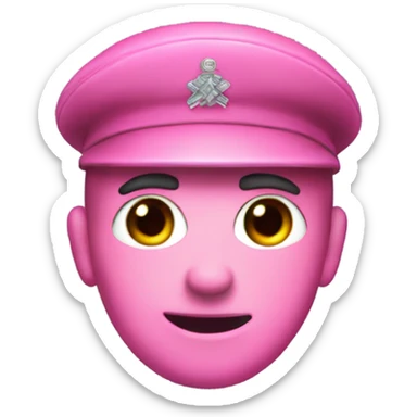 Pink soldier from squid games sticker