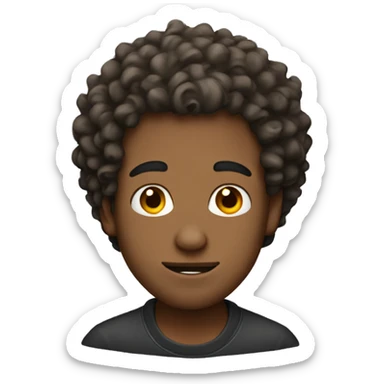 guy with curly hair and ear piercings  sticker