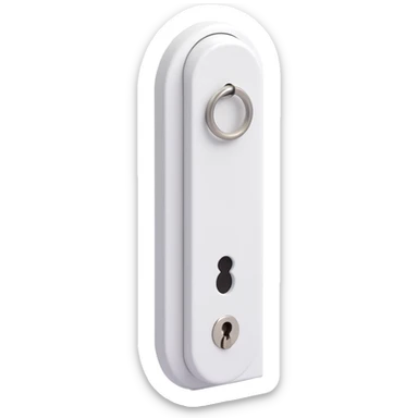 white door key, 3D style, realistic sticker