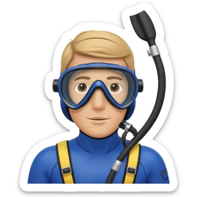 scuba diver sticker