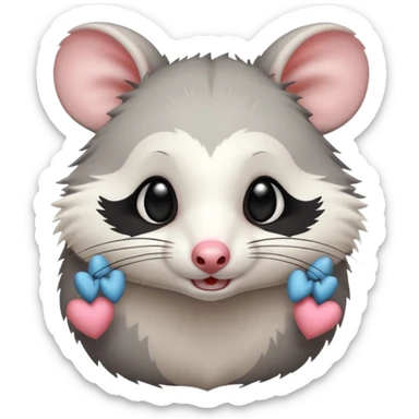 Opossum kissy face  sticker