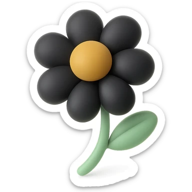 daisy flower in balloon style with pastel colors sticker