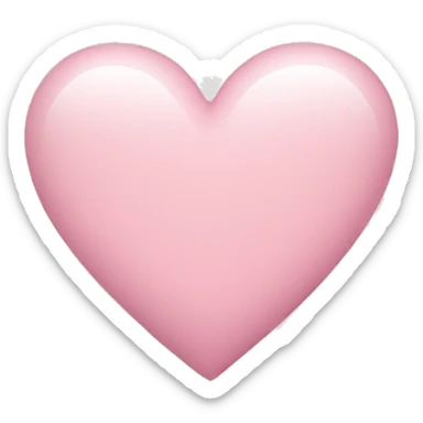 light pink heart  sticker