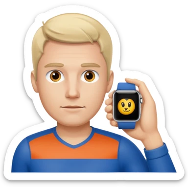 man with sport Watch sticker