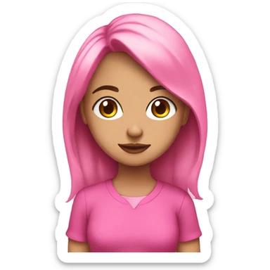 Pink soft girl sticker