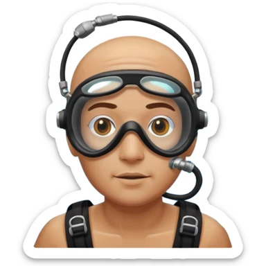 PATOGER le plongeur sous marin qui n'a pas de cheveux sticker