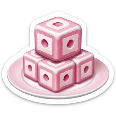 Turkish delight on white plate sticker