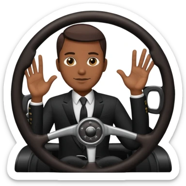 chauffeur with steering wheel sticker